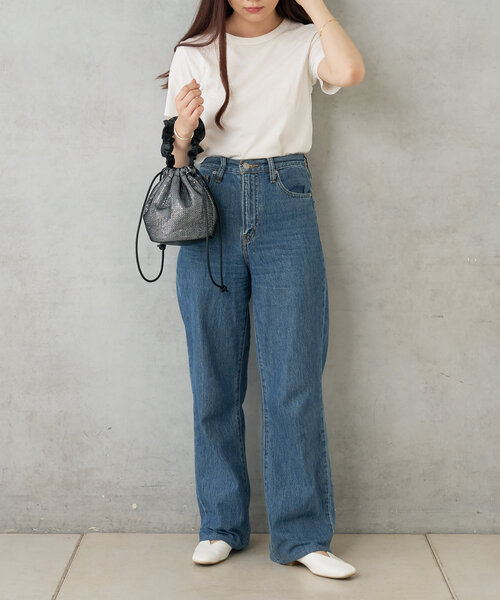 Actually（アクチュアリー）の「スパンコールメッシュミニ巾着バッグ（トートバッグ・レディース・アイボリー/ブラック/シルバー・0）」の12枚目の写真