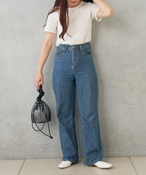 Actually（アクチュアリー）の「スパンコールメッシュミニ巾着バッグ（トートバッグ・レディース・アイボリー/ブラック/シルバー・0）」の14枚目の写真