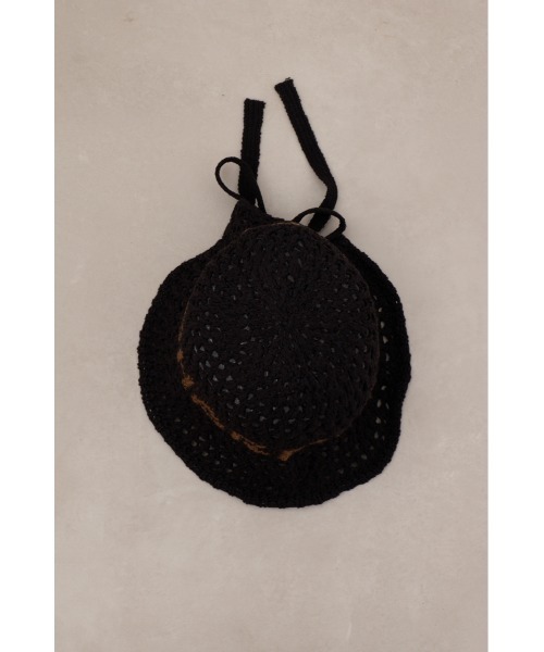 AZUL by moussy（アズールバイマウジー）の「オープンワークニッティングロゴハット（キャップ・レディース・ブラック/ライトベージュ・FREE）」の15枚目の写真