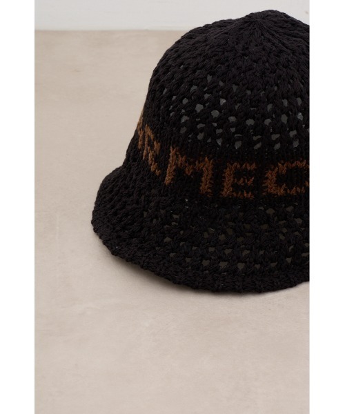 AZUL by moussy（アズールバイマウジー）の「オープンワークニッティングロゴハット（キャップ・レディース・ブラック/ライトベージュ・FREE）」の14枚目の写真