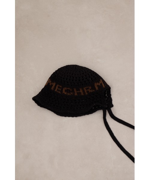 AZUL by moussy（アズールバイマウジー）の「オープンワークニッティングロゴハット（キャップ・レディース・ブラック/ライトベージュ・FREE）」の13枚目の写真