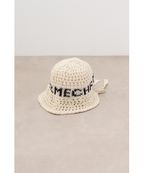 AZUL by moussy（アズールバイマウジー）の「オープンワークニッティングロゴハット（キャップ・レディース・ブラック/ライトベージュ・FREE）」の10枚目の写真