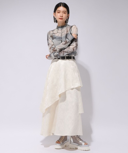 HARE（ハレ）の「【万美＆CHiNPAN×HARE】2WAYキリカエシアートップス（Tシャツ/カットソー・レディース・ブラック/ホワイト・FREE）」の8枚目の写真