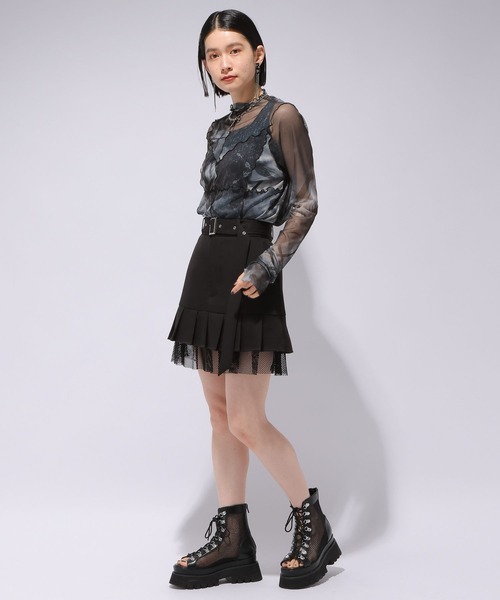 HARE（ハレ）の「【万美＆CHiNPAN×HARE】2WAYキリカエシアートップス（Tシャツ/カットソー・レディース・ブラック/ホワイト・FREE）」の7枚目の写真