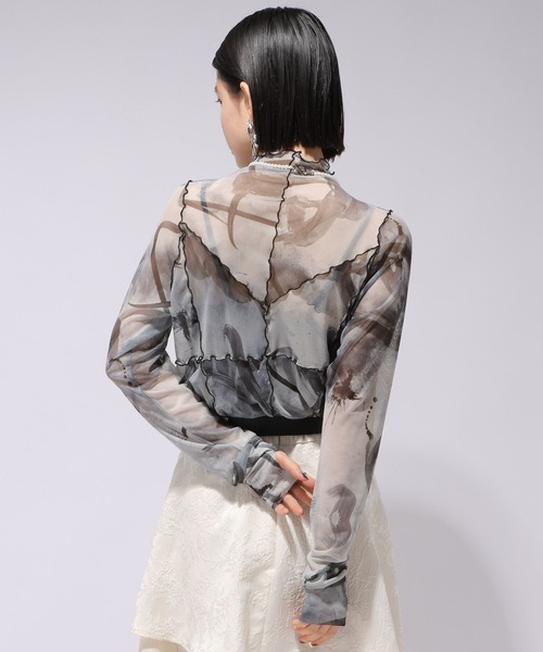 HARE（ハレ）の「【万美＆CHiNPAN×HARE】2WAYキリカエシアートップス（Tシャツ/カットソー・レディース・ブラック/ホワイト・FREE）」の3枚目の写真