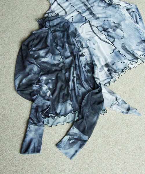 HARE（ハレ）の「【万美＆CHiNPAN×HARE】2WAYキリカエシアートップス（Tシャツ/カットソー・レディース・ブラック/ホワイト・FREE）」の10枚目の写真