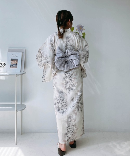 アソート花柄浴衣セット【ZOZOTOWN限定アイテム】 ◎アソート花柄浴衣 兵児帯 2点セット【ZOZOTOWN限定アイテム