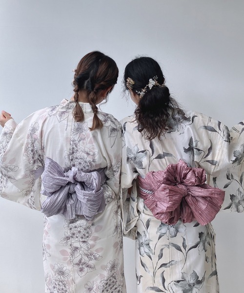 AS KNOW AS plus（アズノゥアズプラス）の「◎アソート花柄浴衣  兵児帯  2点セット【ZOZOTOWN限定アイテム】（浴衣・レディース・ライトグレー系/ホワイト系/アイボリー系/レッド系1/イエロー系1/ブルー系1・FREE）」の21枚目の写真