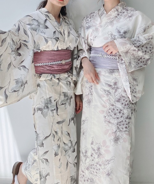 AS KNOW AS plus（アズノゥアズプラス）の「◎アソート花柄浴衣  兵児帯  2点セット【ZOZOTOWN限定アイテム】（浴衣・レディース・ライトグレー系/ホワイト系/アイボリー系/レッド系1/イエロー系1/ブルー系1・FREE）」の20枚目の写真