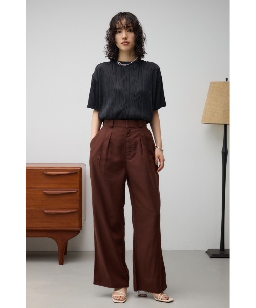 AZUL by moussy(アズールバイマウジー)の「ソリッドテクスチャーTシャツ(Tシャツ/カットソー・レディース・ブラック/オフホワイト/ダークオレンジ/ダークベージュ・SMALL/MEDIUM)」の8枚目の写真