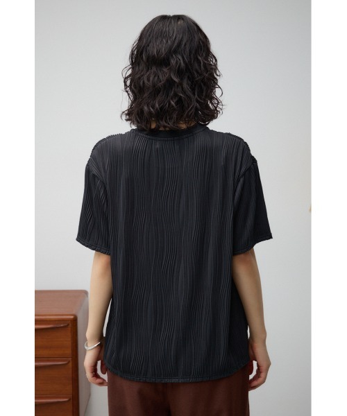 AZUL by moussy(アズールバイマウジー)の「ソリッドテクスチャーTシャツ(Tシャツ/カットソー・レディース・ブラック/オフホワイト/ダークオレンジ/ダークベージュ・SMALL/MEDIUM)」の11枚目の写真