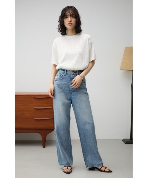 AZUL by moussy(アズールバイマウジー)の「ソリッドテクスチャーTシャツ(Tシャツ/カットソー・レディース・ブラック/オフホワイト/ダークオレンジ/ダークベージュ・SMALL/MEDIUM)」の19枚目の写真