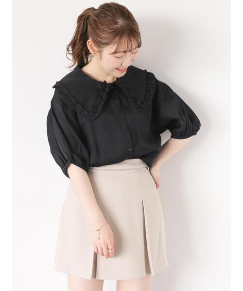 ehka sopo（エヘカソポ）の「シアービッグ襟ブラウス（シャツ/ブラウス