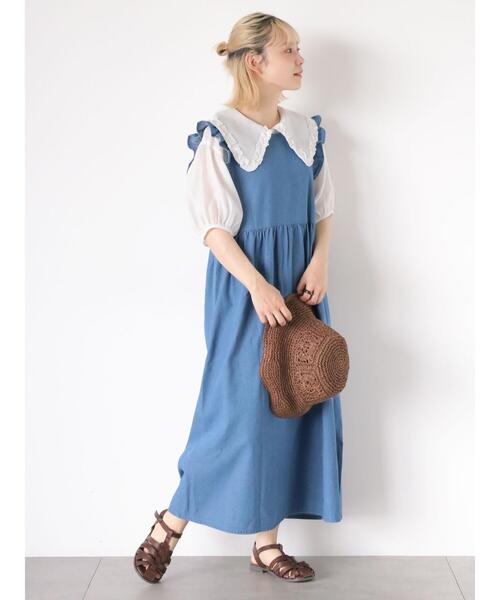 ehka sopo（エヘカソポ）の「シアービッグ襟ブラウス（シャツ/ブラウス・レディース・ブラック/オフホワイト/イエロー/ミント・F）」の11枚目の写真