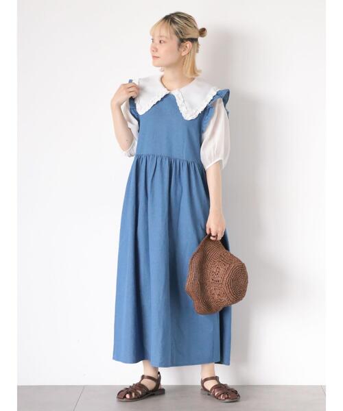 ehka sopo（エヘカソポ）の「シアービッグ襟ブラウス（シャツ/ブラウス・レディース・ブラック/オフホワイト/イエロー/ミント・F）」の10枚目の写真