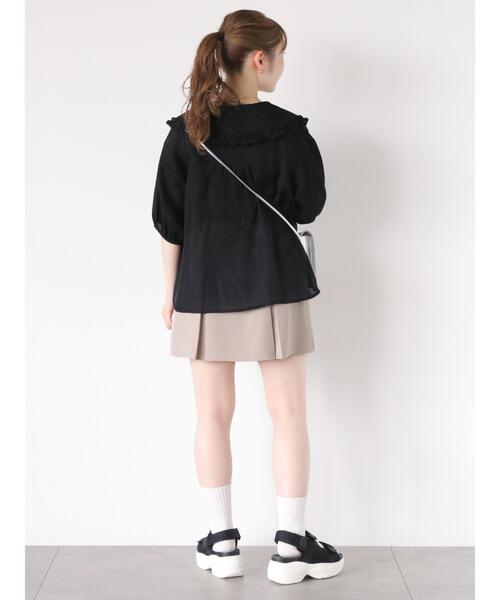 ehka sopo（エヘカソポ）の「シアービッグ襟ブラウス（シャツ/ブラウス・レディース・ブラック/オフホワイト/イエロー/ミント・F）」の21枚目の写真