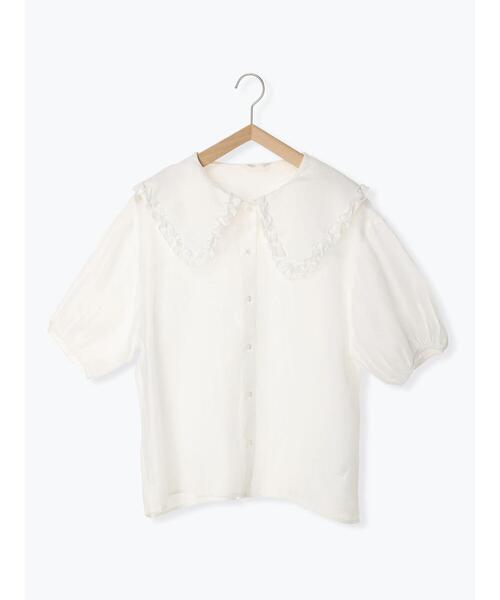 ehka sopo（エヘカソポ）の「シアービッグ襟ブラウス（シャツ/ブラウス・レディース・ブラック/オフホワイト/イエロー/ミント・F）」の18枚目の写真