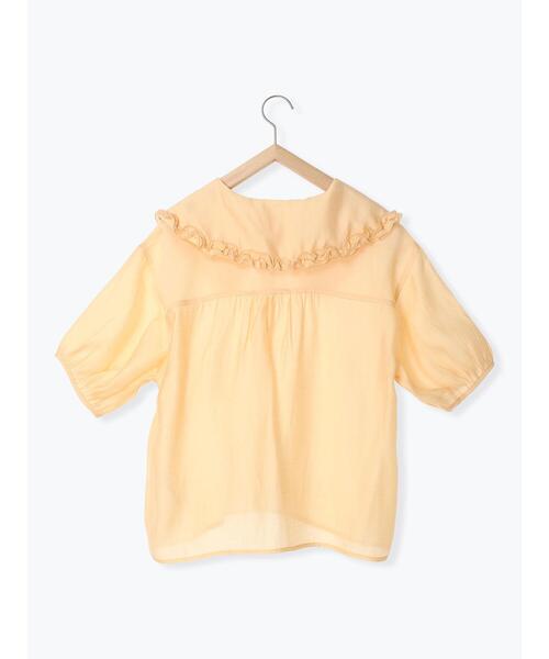 ehka sopo（エヘカソポ）の「シアービッグ襟ブラウス（シャツ/ブラウス・レディース・ブラック/オフホワイト/イエロー/ミント・F）」の16枚目の写真