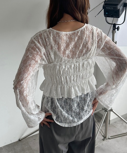 apres jour mignon(アプレジュールミニョン)の「ラメシアーレーストップス×ビスチェセット【ZOZOTOWN限定アイテム】(Tシャツ/カットソー・レディース・ピンク/レッド/オフホワイト/ブラック系その他/ブラック・フリー/X-LARGE)」の9枚目の写真