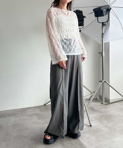 apres jour mignon(アプレジュールミニョン)の「ラメシアーレーストップス×ビスチェセット【ZOZOTOWN限定アイテム】(Tシャツ/カットソー・レディース・ピンク/レッド/オフホワイト/ブラック系その他/ブラック・フリー/X-LARGE)」の10枚目の写真