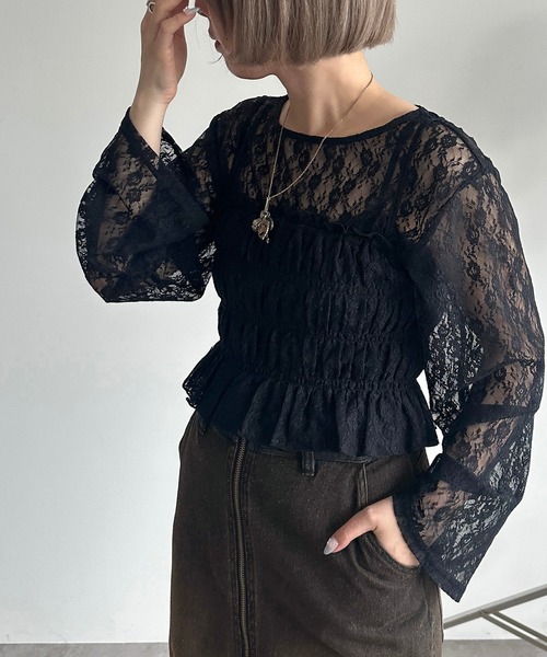 apres jour mignon(アプレジュールミニョン)の「ラメシアーレーストップス×ビスチェセット【ZOZOTOWN限定アイテム】(Tシャツ/カットソー・レディース・ピンク/レッド/オフホワイト/ブラック系その他/ブラック・フリー/X-LARGE)」の18枚目の写真