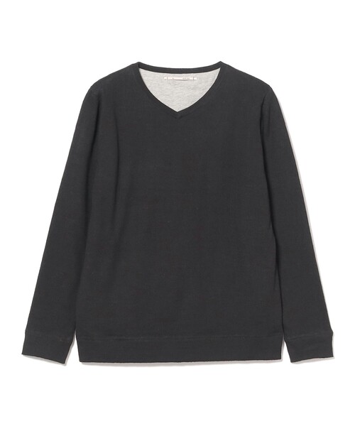 dip（ディップ）の「dip / 別注 2Layer V Neck Knit 24AW（ニット/セーター・メンズ・オフホワイト/ブラック/ブラック系その他4/ネイビー・S/M/L/XL）」の2枚目の写真
