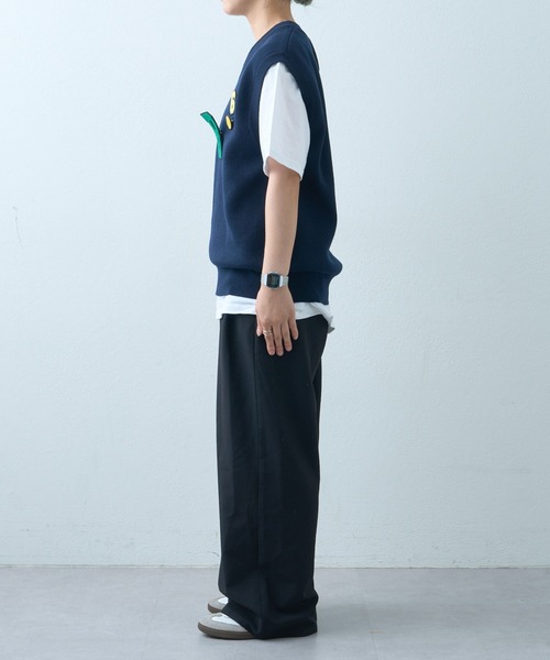 CIAOPANIC TYPY(チャオパニックティピー)の「【UNISEX】ワッペンニットベスト(ベスト・メンズ・グレー/ブラウン/ネイビー・MEDIUM/LARGE)」の15枚目の写真