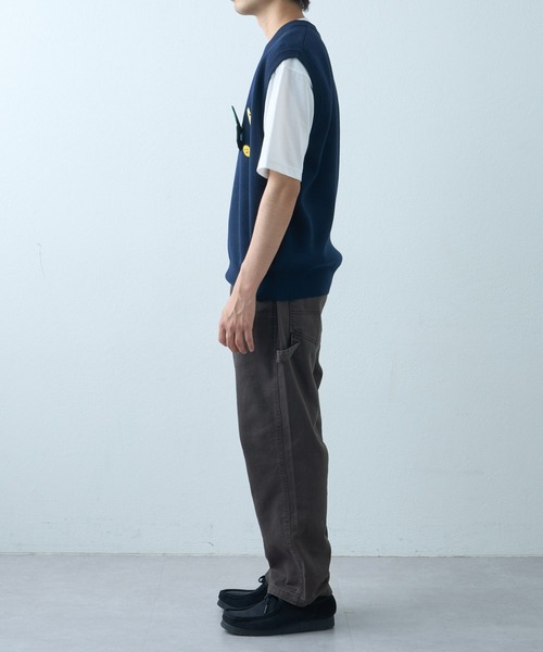 CIAOPANIC TYPY(チャオパニックティピー)の「【UNISEX】ワッペンニットベスト(ベスト・メンズ・グレー/ブラウン/ネイビー・MEDIUM/LARGE)」の18枚目の写真