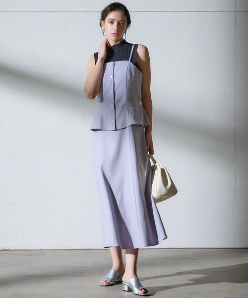 Andemiu（アンデミュウ）の「2Pキャミ×キャミワンピース135681（ワンピース・レディース・ダークブラウン/グレー/ラベンダー・SMALL/MEDIUM）」の3枚目の写真