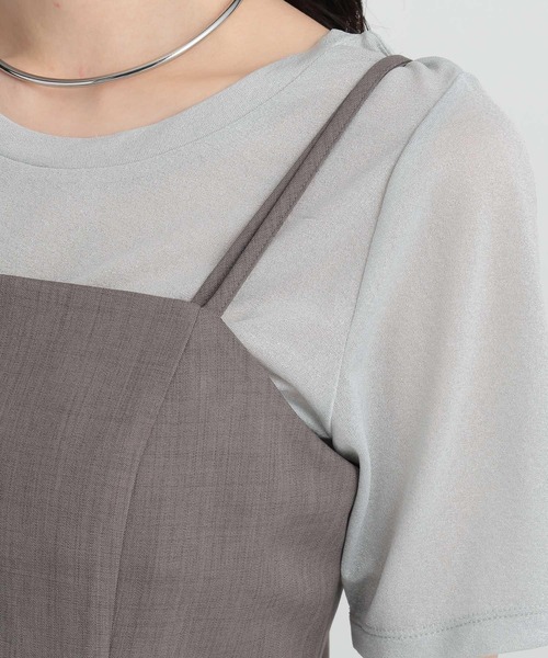 Andemiu（アンデミュウ）の「2Pキャミ×キャミワンピース135681（ワンピース・レディース・ダークブラウン/グレー/ラベンダー・SMALL/MEDIUM）」の20枚目の写真