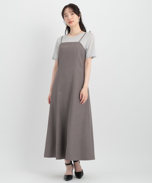 Andemiu（アンデミュウ）の「2Pキャミ×キャミワンピース135681（ワンピース・レディース・ダークブラウン/グレー/ラベンダー・SMALL/MEDIUM）」の15枚目の写真