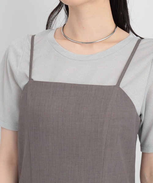 Andemiu（アンデミュウ）の「2Pキャミ×キャミワンピース135681（ワンピース・レディース・ダークブラウン/グレー/ラベンダー・SMALL/MEDIUM）」の12枚目の写真