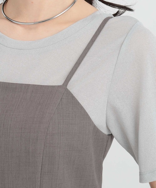 Andemiu（アンデミュウ）の「2Pキャミ×キャミワンピース135681（ワンピース・レディース・ダークブラウン/グレー/ラベンダー・SMALL/MEDIUM）」の11枚目の写真