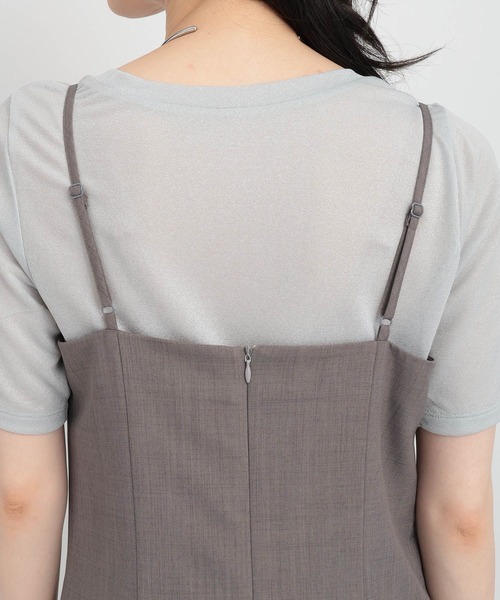 Andemiu（アンデミュウ）の「2Pキャミ×キャミワンピース135681（ワンピース・レディース・ダークブラウン/グレー/ラベンダー・SMALL/MEDIUM）」の9枚目の写真