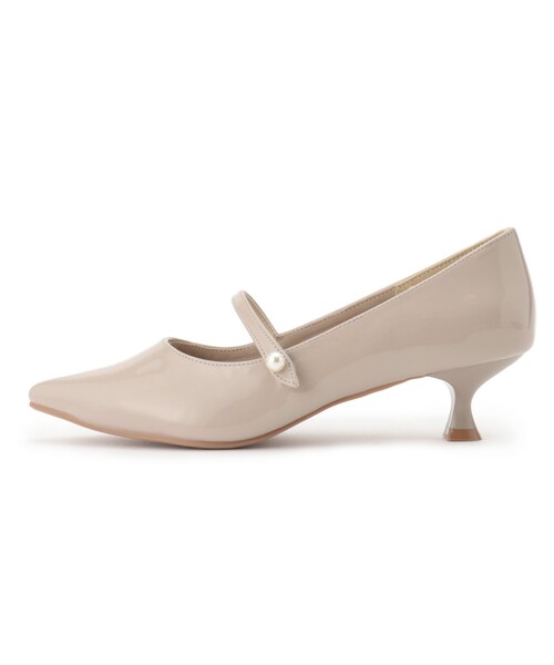 index（インデックス）の「◆エナメルパール調ストラップパンプス（パンプス・レディース・ブラック/ベージュ・03/02）」の5枚目の写真