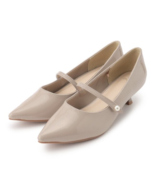 index（インデックス）の「◆エナメルパール調ストラップパンプス（パンプス・レディース・ブラック/ベージュ・03/02）」の6枚目の写真