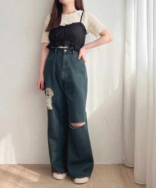 apres jour（アプレジュール）の「【apres jour mimi】レーストップス【ZOZOTOWN限定アイテム】（Tシャツ/カットソー・レディース・ピンク/グリーン/アイボリー・X-LARGE/フリー）」の20枚目の写真