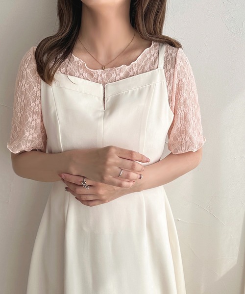 apres jour（アプレジュール）の「【apres jour mimi】レーストップス【ZOZOTOWN限定アイテム】（Tシャツ/カットソー・レディース・ピンク/グリーン/アイボリー・X-LARGE/フリー）」の12枚目の写真