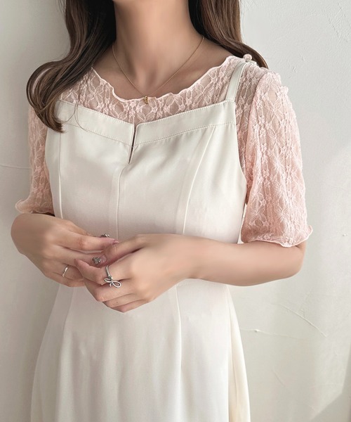 apres jour（アプレジュール）の「【apres jour mimi】レーストップス【ZOZOTOWN限定アイテム】（Tシャツ/カットソー・レディース・ピンク/グリーン/アイボリー・X-LARGE/フリー）」の11枚目の写真
