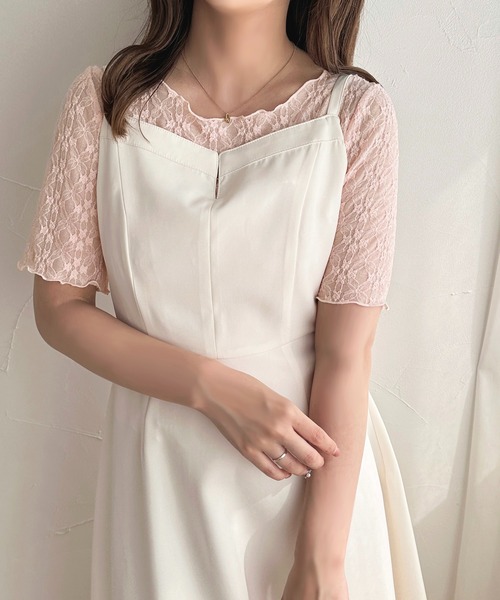 apres jour（アプレジュール）の「【apres jour mimi】レーストップス【ZOZOTOWN限定アイテム】（Tシャツ/カットソー・レディース・ピンク/グリーン/アイボリー・X-LARGE/フリー）」の10枚目の写真