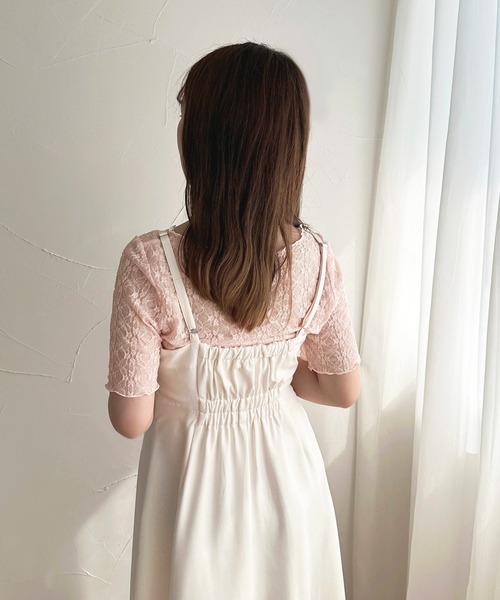 apres jour（アプレジュール）の「【apres jour mimi】レーストップス【ZOZOTOWN限定アイテム】（Tシャツ/カットソー・レディース・ピンク/グリーン/アイボリー・X-LARGE/フリー）」の9枚目の写真