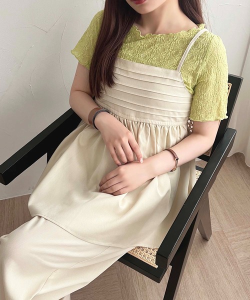 apres jour（アプレジュール）の「【apres jour mimi】レーストップス【ZOZOTOWN限定アイテム】（Tシャツ/カットソー・レディース・ピンク/グリーン/アイボリー・X-LARGE/フリー）」の18枚目の写真