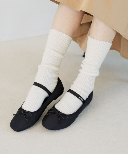 BAYFLOW（ベイフロー）の「フワリブソックス（ソックス/靴下・レディース・オフホワイト/グレー系/ピンク/ベージュ・FREE）」の5枚目の写真