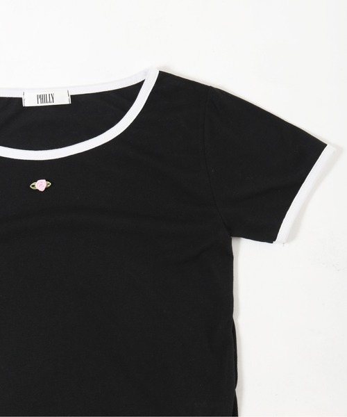 PHILLY(フィリー)の「ローズリンガーTシャツ(Tシャツ/カットソー・レディース・ホワイト/ブラック/ブルー・FREE)」の16枚目の写真