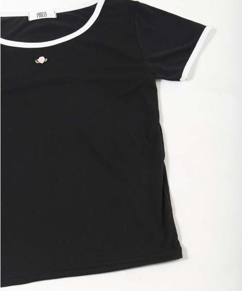 PHILLY(フィリー)の「ローズリンガーTシャツ(Tシャツ/カットソー・レディース・ホワイト/ブラック/ブルー・FREE)」の17枚目の写真