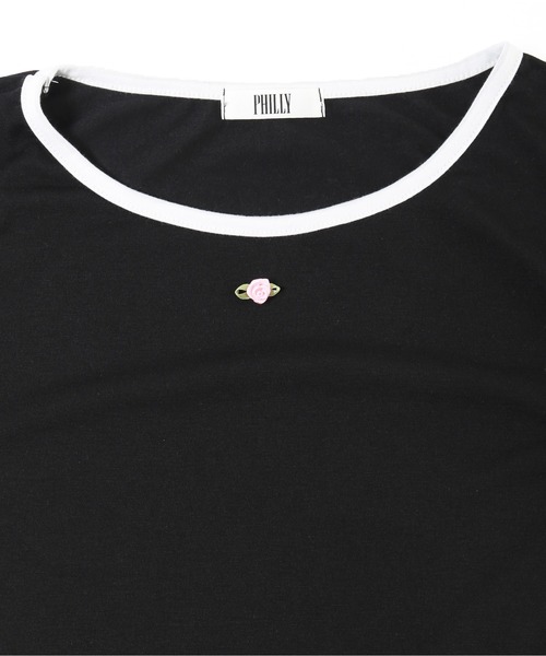PHILLY(フィリー)の「ローズリンガーTシャツ(Tシャツ/カットソー・レディース・ホワイト/ブラック/ブルー・FREE)」の18枚目の写真