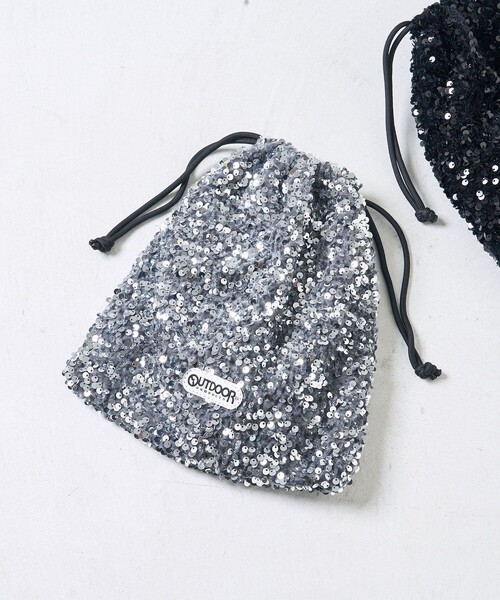 FREAK'S STORE（フリークスストア）の「OUTDOOR PRODUCTS × FREAK'S STORE/アウトドアプロダクツ 別注 2WAYスパンコールバッグ（ショルダーバッグ・レディース・ブラック/シルバー・ONE SIZE）」の3枚目の写真