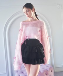 Lovilyn | 透かし編みキラキラリボンニット(ニット/セーター)