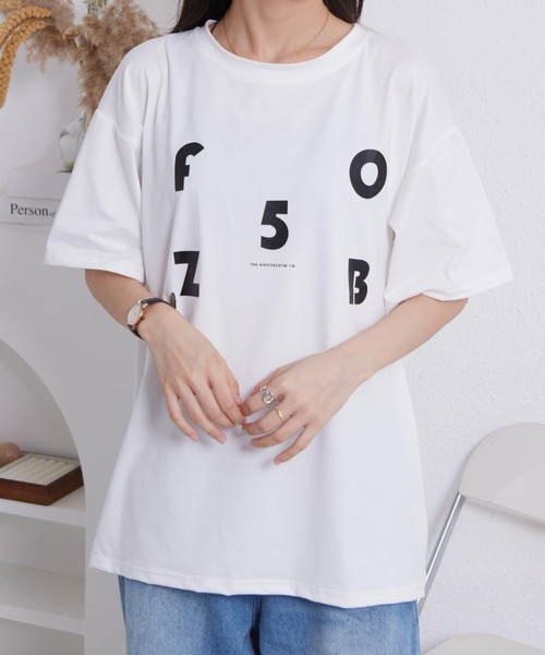 MAISON DE THERESE(メゾン ド テレーズ)の「ビッグサイズロゴプリントTシャツ(Tシャツ/カットソー・レディース・ホワイト・FREE)」の9枚目の写真