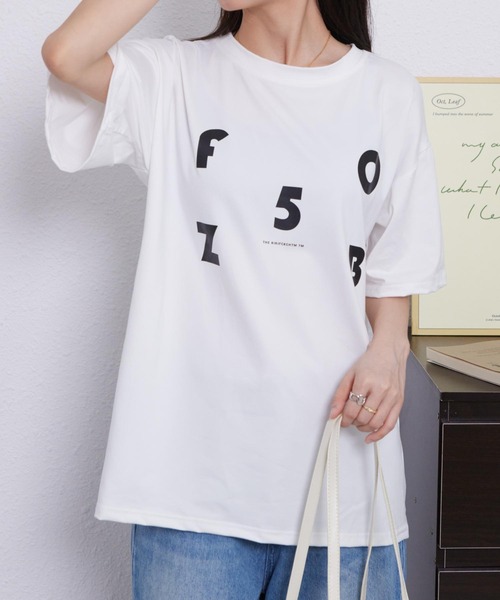 MAISON DE THERESE(メゾン ド テレーズ)の「ビッグサイズロゴプリントTシャツ(Tシャツ/カットソー・レディース・ホワイト・FREE)」の3枚目の写真